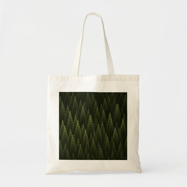 Bolso De Tela Bosque de Conifer Fractal (Frente)