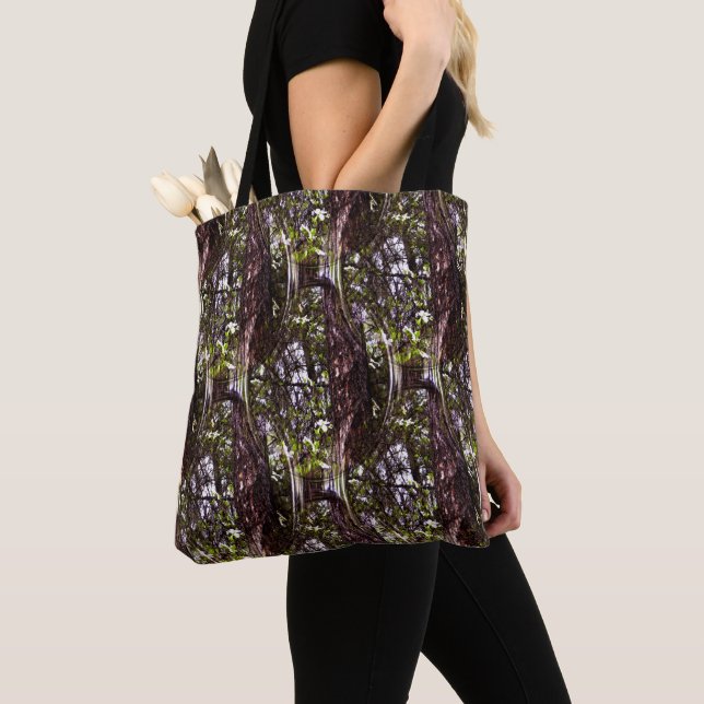 Bolso De Tela Bosque de Dogwoods...... (Detalle)