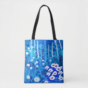Bolso De Tela Bosque de fantasía con flores y aves
