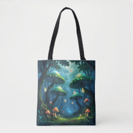 Bolso De Tela bosque de fantasía con hongos