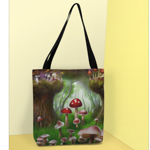 Bolso De Tela Bosque de fantasía de hongos