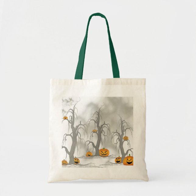 Bolso De Tela Bosque de Halloween (Frente)