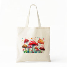 Bosque de hermosos hongos estilo acuarela fungi