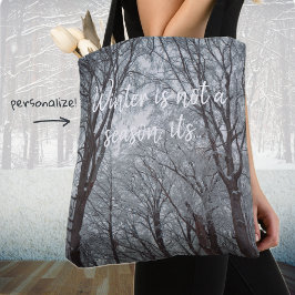 Bolso De Tela Bosque de Invierno Foggy