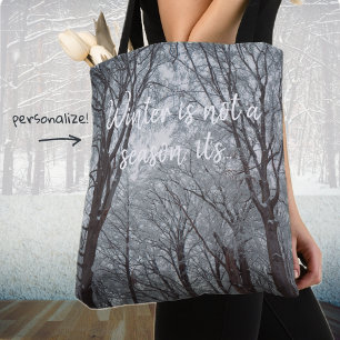 Bolso De Tela Bosque de Invierno Foggy