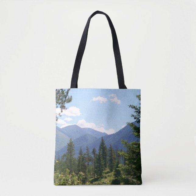 Bolso De Tela Bosque de Montana y vistas panorámicas a las monta (Anverso)