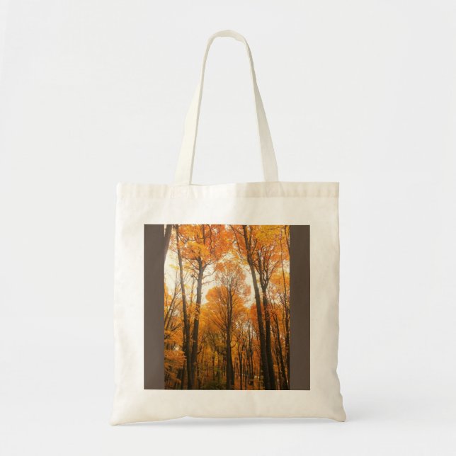 Bolso De Tela Bosque de otoño naranja (Frente)