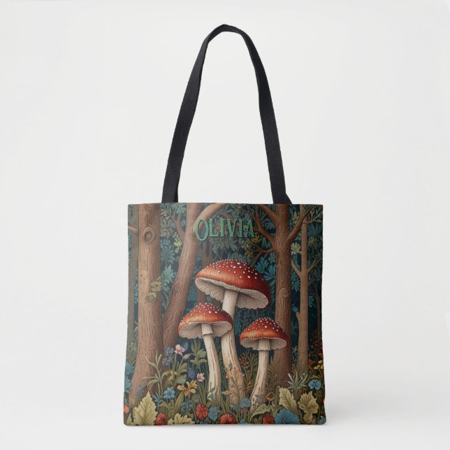 Bolso De Tela Bosque de setas retro elegante (Anverso)