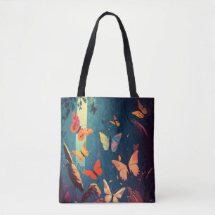 Bolso De Tela Bosque de vida silvestre de pintura con retrato an