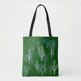 Bolso De Tela Bosque del Tote Starry Woods verde
