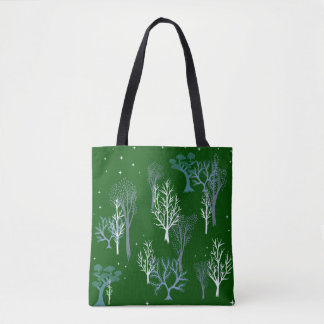 Bolso De Tela Bosque del Tote Starry Woods verde