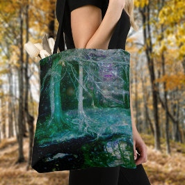 Bolso De Tela Bosque encantado Mística Fantasía Arte