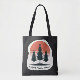 Bolso De Tela Bosque Gifford Pinchot con puesta de sol roja