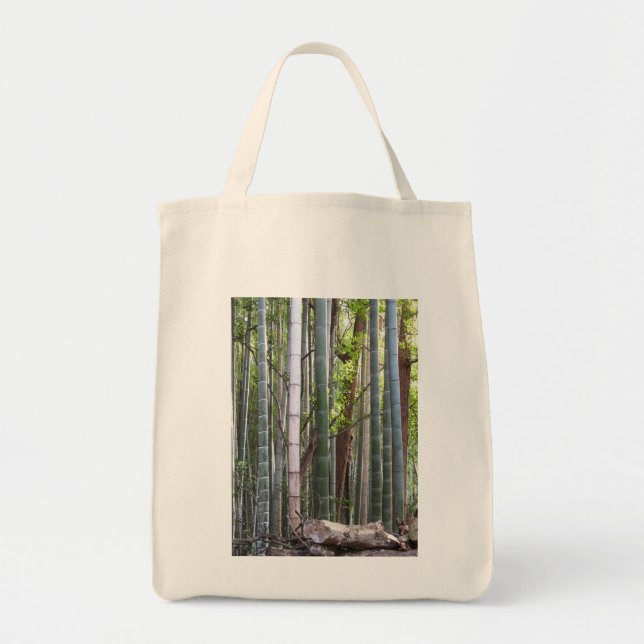 Bolso De Tela Bosque japonés gigante de bambú, Sagano, Kioto, Ja (Frente)