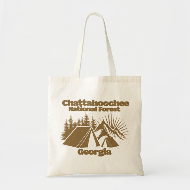 Bolso De Tela Bosque nacional de Chattahoochee Georgia (Frente)
