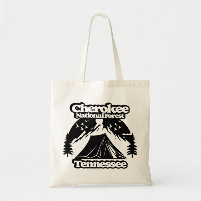 Bolso De Tela Bosque nacional de Cherokee Tennessee (Frente)