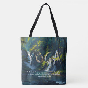 Bolso De Tela Bosque natural YOGA texto oculto Reiki citas maest