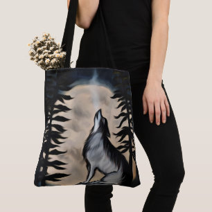 Bolso De Tela Bosque nocturno