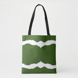 Bolso De Tela Bosque ondulado verde