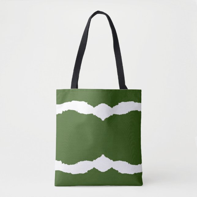 Bolso De Tela Bosque ondulado verde (Anverso)