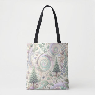 Bolso De Tela Bosque Pastel Encantado: Una Fantasía Cottagecore