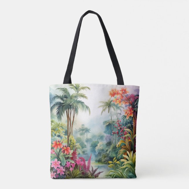 Bolso De Tela Bosque Tropical (Reverso)