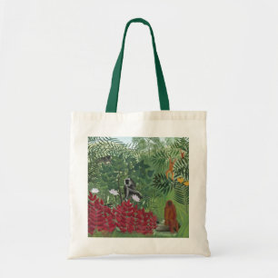 Bolso De Tela Bosque tropical con Monkeys, 1910 (aceite en lona)