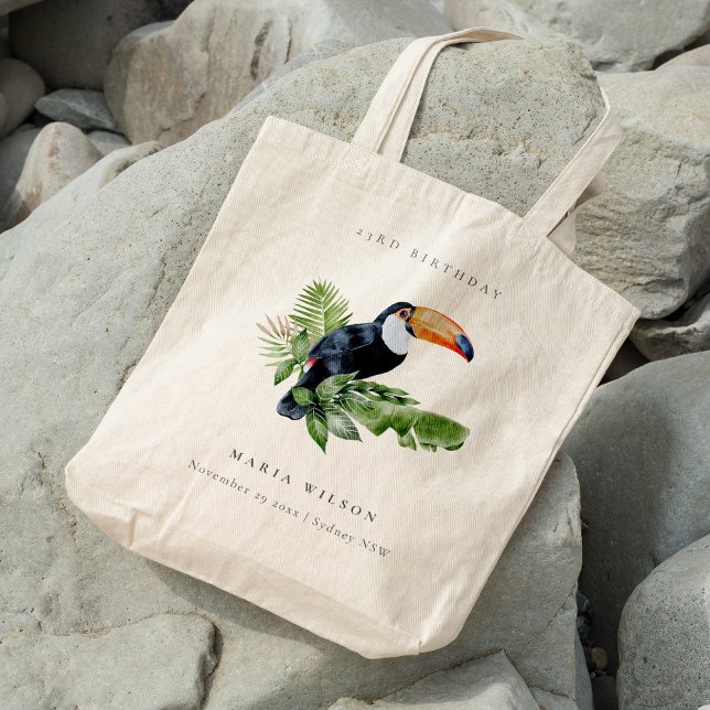 Bolso De Tela Bosque tropical tropical tocan fauna cualquier eda (Subido por el creador)
