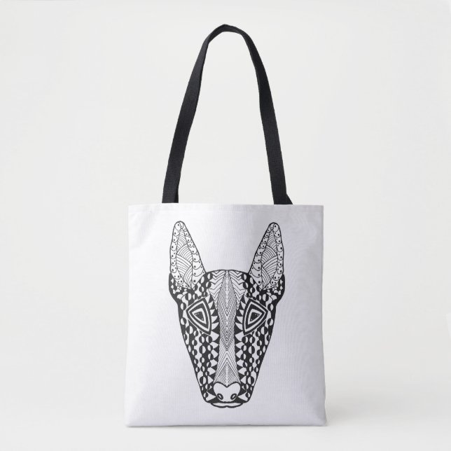 Bolso De Tela Bosquejo 2 de bull terrier (Anverso)