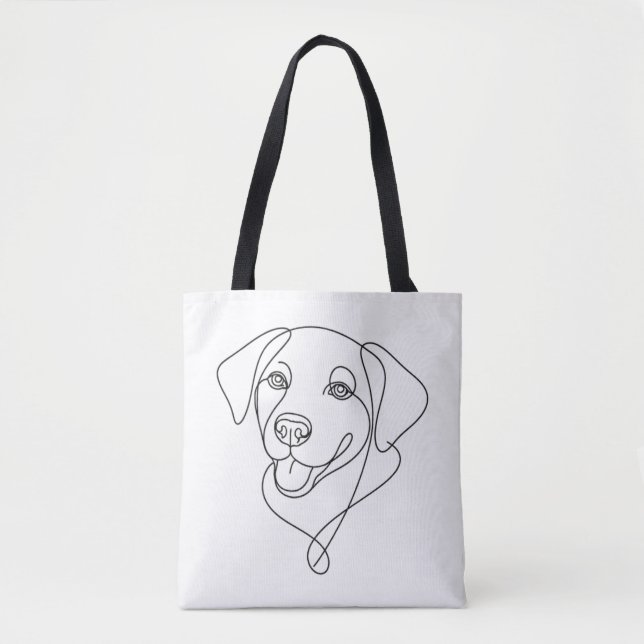 Bolso De Tela Bosquejo de perro (Anverso)