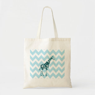 Bolso De Tela Bosquejo dibujado mano linda de la jirafa en
