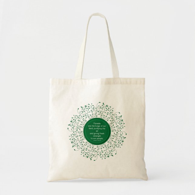 Bolso De Tela Bosques, los pulmones de nuestra tierra amigable (Frente)