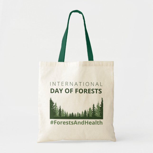 Bolso De Tela Bosques y salud Día Internacional de los Bosques (Frente)