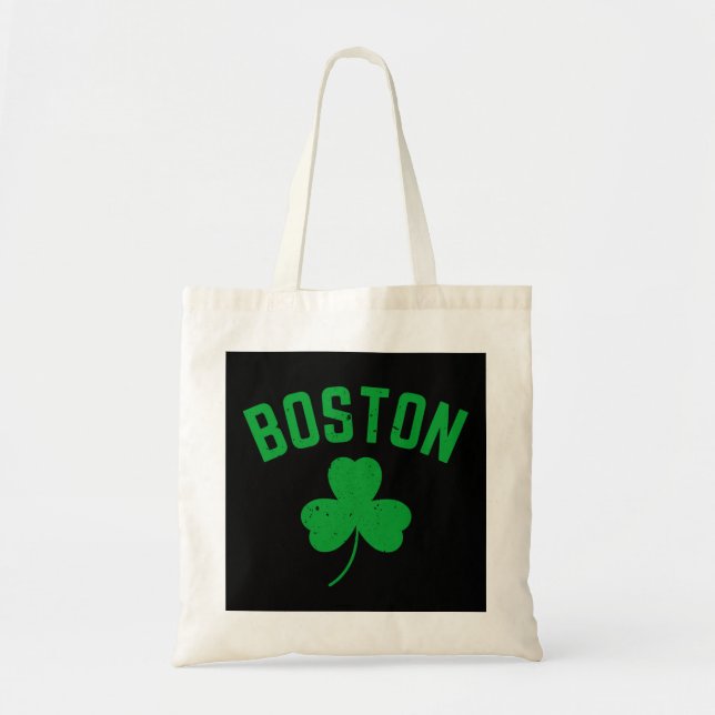 Bolso De Tela Boston Green Lucky Shamrock (Frente)