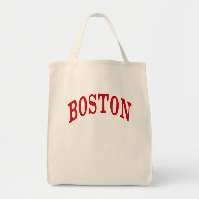 Bolso De Tela Boston Massachusetts (Frente)