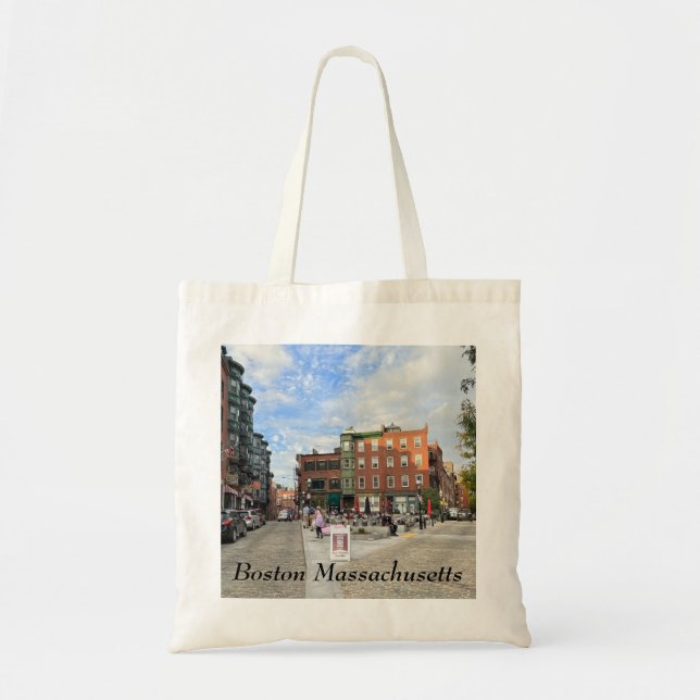 Bolso De Tela Boston Massachusetts (Frente)