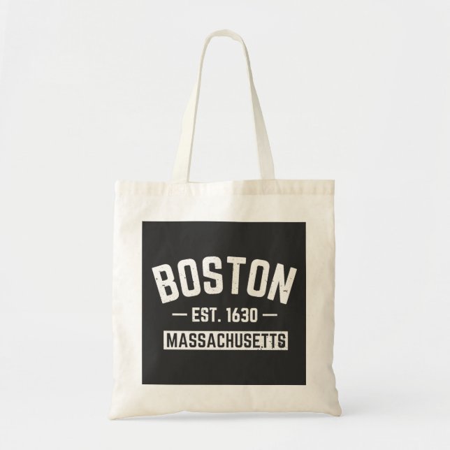 Bolso De Tela Boston Massachusetts (Frente)