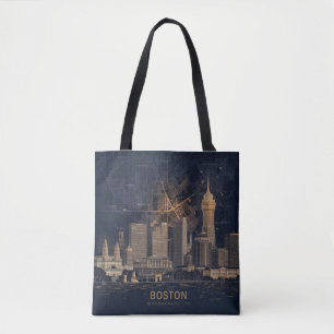 Bolso De Tela Boston, Massachusetts Ciudad de Boston Panorama co