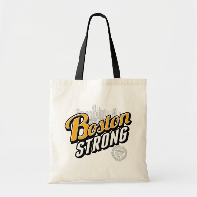 Bolso De Tela Boston Strong Typographic Style (Frente)