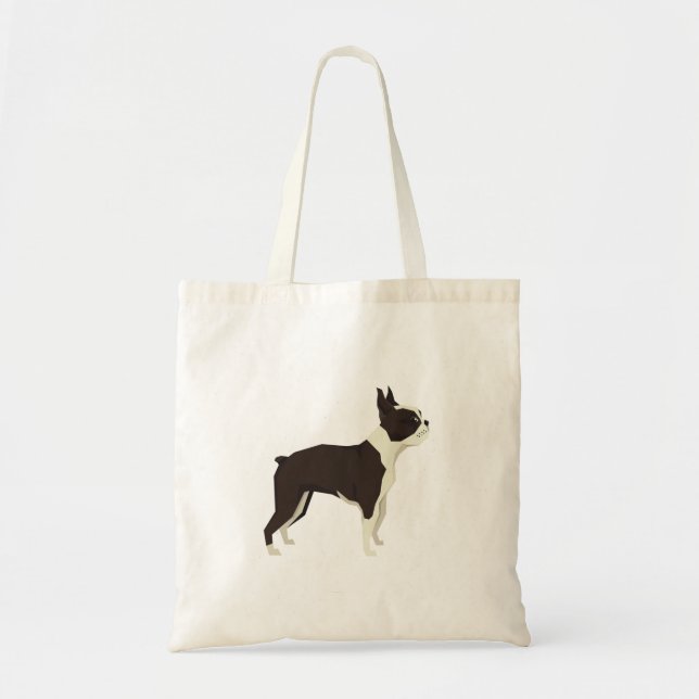Bolso De Tela Boston Terrier (Frente)