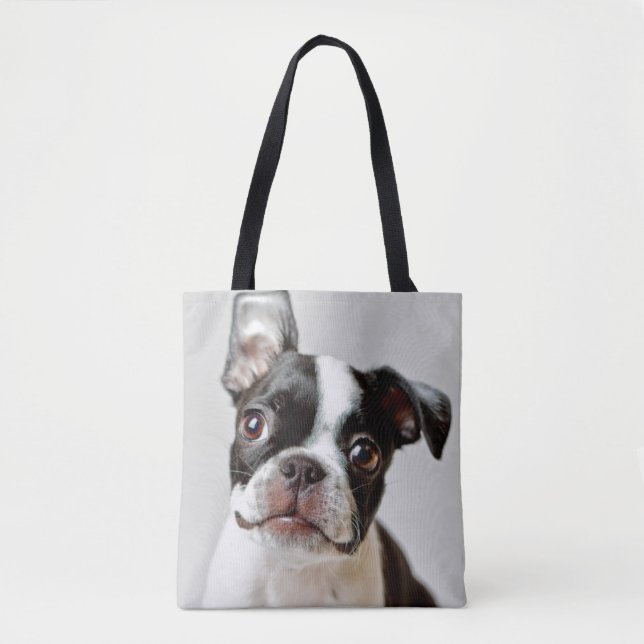 Bolso De Tela Boston Terrier (Anverso)