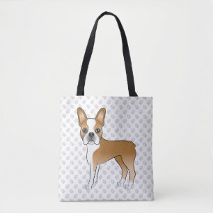 Bolso De Tela Boston Terrier cervato lindo perro de dibujos anim