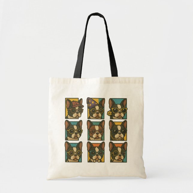 Bolso De Tela Boston Terrier Trendsetters (Frente)