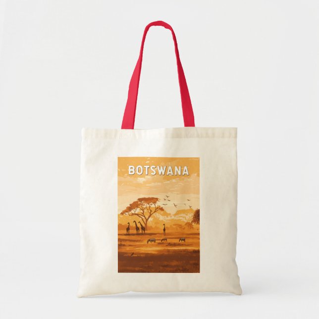 Bolso De Tela Bostwana Ilustracion Viaje de arte (Frente)