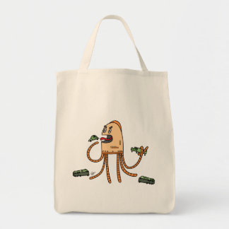 Bolso De Tela Bot hambriento - tote del ultramarinos