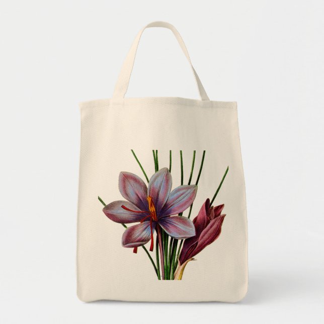 Bolso De Tela Botánica: Azafrán (Frente)