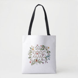 Bolso De Tela Botanical 2026 Typography with Flowering Vines