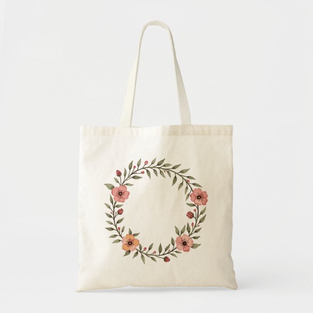 Bolso De Tela Botanical Crest — Wildflowers (Frente)