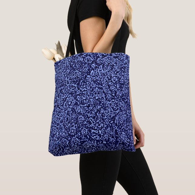 Bolso De Tela Botanical Pattern in Blue 1 (Detalle)