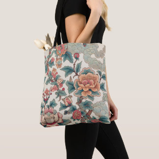Bolso De Tela Botánico elegante inspirado en Asia